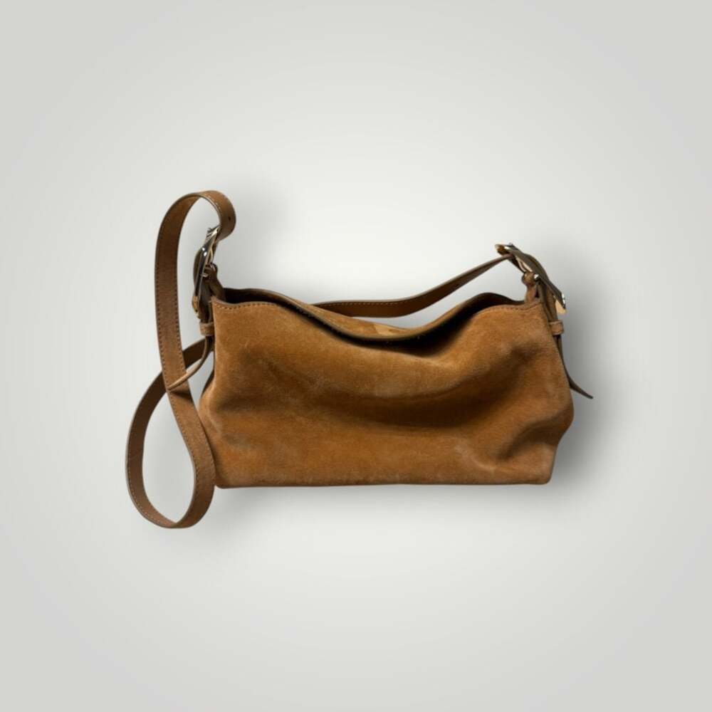 J.Crew Berkeley Small Shoulder Bag in Suede - Blonde Espresso
